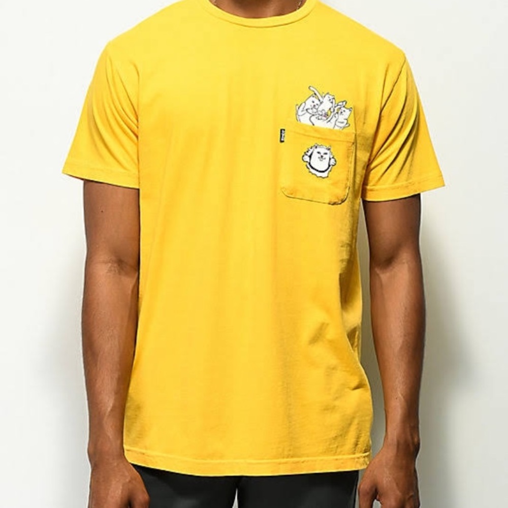 Yellow RIPNDIP “Stuffed Gold Pocket T-Shirt”
